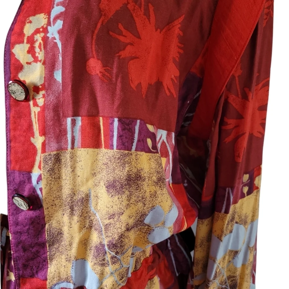 Vintage‎ - Bonnie Boynton Red Abstract Two Piece Skirt Set